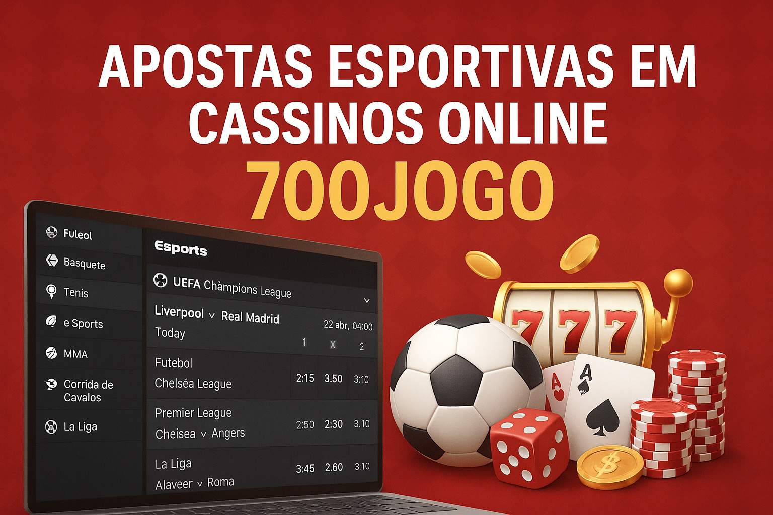Aposte em apostas esportivas no cassino online 700JOGO